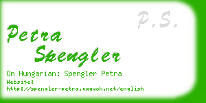 petra spengler business card